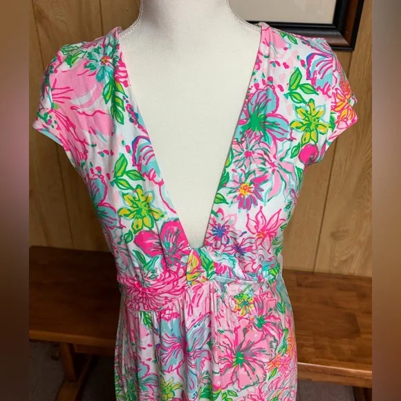 Lilly Pulitzer Breanna Maxi Dress in Paradise Found Floral Print Size M - Picture 4 of 11